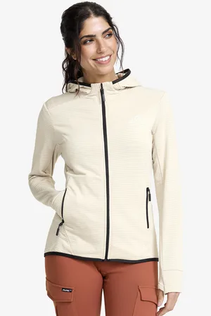 RevolutionRace Waffle Hoodie Damskie Peyote