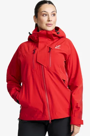 RevolutionRace Aries Pro 3L Shell Jacket Damskie Aura Orange/Lava Falls