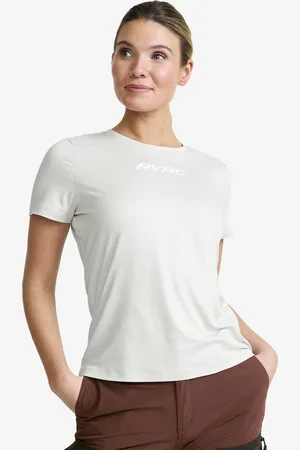 RevolutionRace Mission Logo T-shirt Damskie Vapor Blue/White
