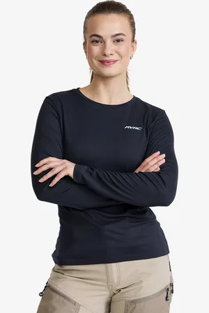 RevolutionRace Mission Long-sleeved T-shirt Damskie Navy/Alaskan Blue