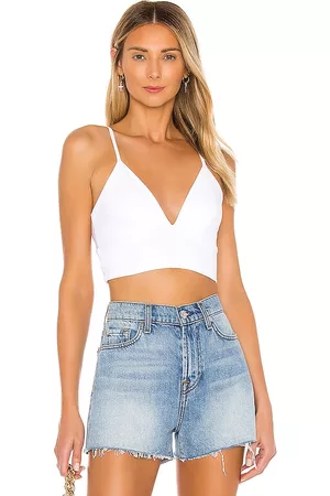 Susana Monaco Thin Strap V Neck Crop Top