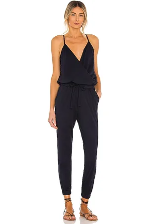 Bobi Supreme Jersey Tied Waist V Neck Jumpsuit