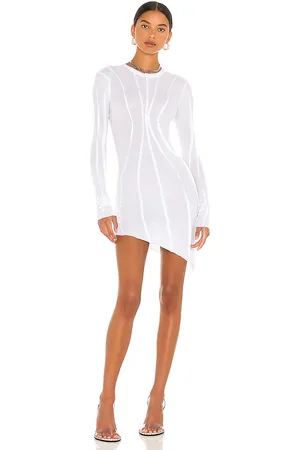 Sami Miro Asymmetric Baby Rib Mini Dress