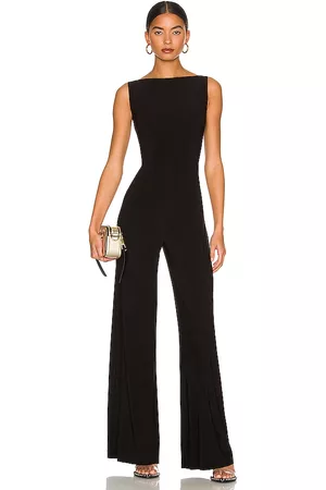 Norma Kamali Sleeveless X Straight Leg Jumpsuit