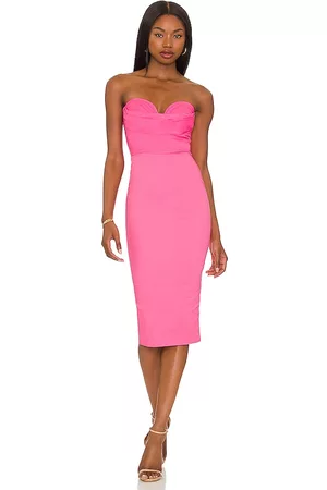 MORE TO COME Sophia Strapless Midi Dress