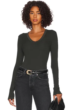 ENZA COSTA Silk Rib Fitted Top