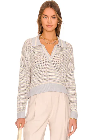 525 America Stripe Polo Pullover Sweater