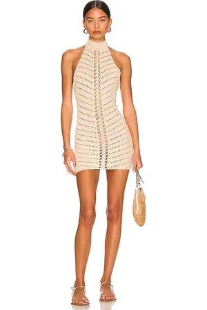 Camila Coelho Lyssa Hand Crochet Halter Mini Dress