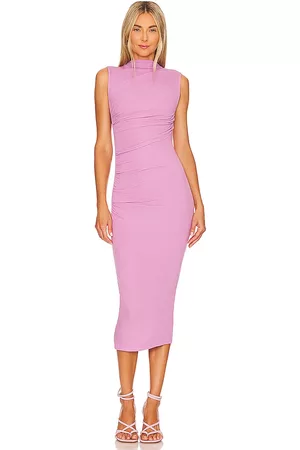 ENZA COSTA Silk Knit Sleeveless Twist Midi Dress