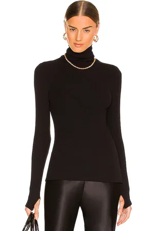 ENZA COSTA Sweater Knit Long Sleeve Turtleneck