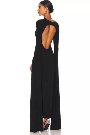 Norma Kamali Ribbon Sleeve Gown