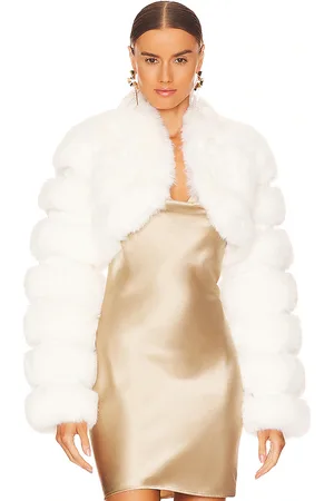 Adrienne Landau Faux Fox Fur Short Jacket