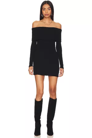 ENZA COSTA Off-shoulder Sweater Mini Dress