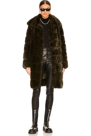 Adrienne Landau Faux Fur Long Coat