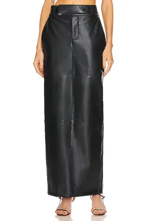 Helsa Waterbased Faux Leather Midi Skirt