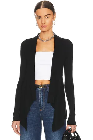 AUTUMN CASHMERE Rib Drape Cardigan