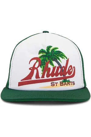 Rhude Palms Hat in - Green. Size all.