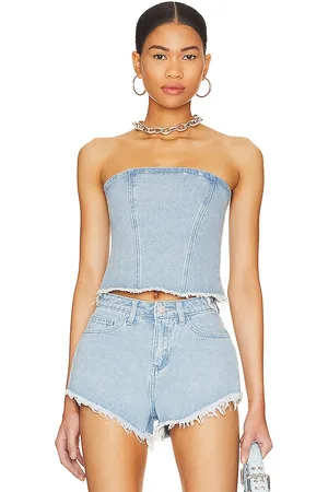 superdown Domonique Strapless Denim Top