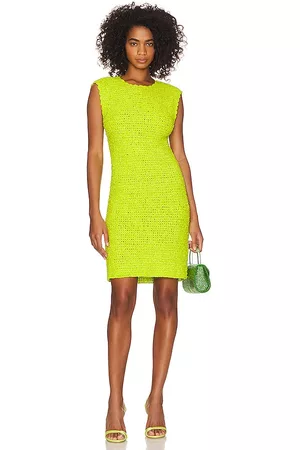 Ganni Kobieta Sukienki mini - Velvet Crochet Mini Dress in - Green. Size L (also in M, S, XL, XS).