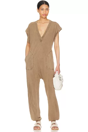 Free People Kobieta Onesie i kombinezony - X Fp Movement Hot Shot V-neck Onesie in - Brown. Size L (also in S, M, XS, XL).