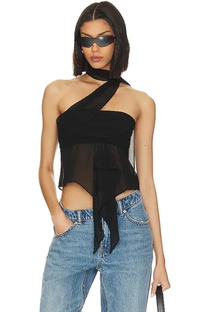 DANIELLE GUIZIO Chiffon Wrap Around Top