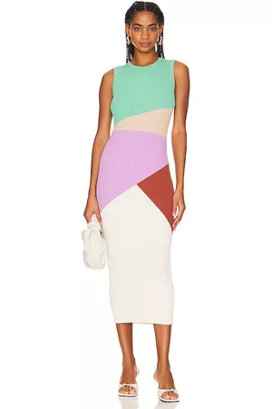 Minkpink Kobieta Sukienki Dzianinowe - Romy Knit Midi Dress in - Neutral. Size L (also in S, XS, M, XL).