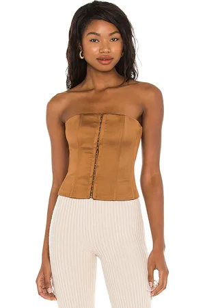 DANIELLE GUIZIO Satin Corset Top