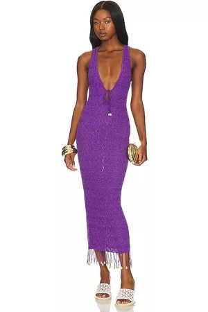 Camila Coelho Abeni Keyhole Midi Knit Dress