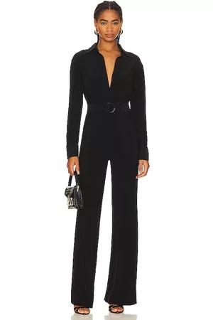 Norma Kamali Shirt Straight Leg Jumpsuit With Collar Stand