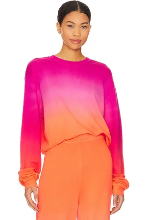 Michael Lauren Exon Drop Shoulder Crop Pullover Sweatshirt