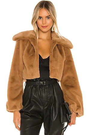 Camila Coelho Cleobella Cropped Faux Fur Jacket