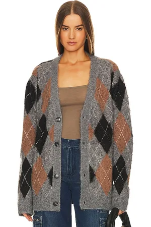 WAO Argyle Sweater Cardigan