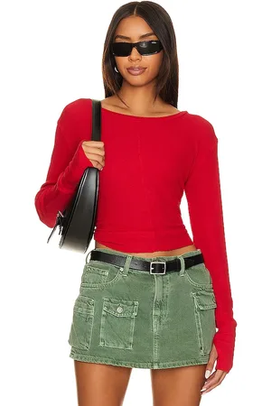 Bobi Cropped Long Sleeve Top