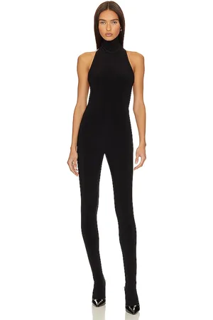 Norma Kamali X Revolve Halter Turtle Catsuit With Footsie