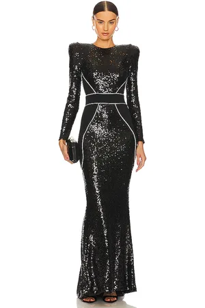 Zhivago Super Rad Sequin Gown Black & White Black/white