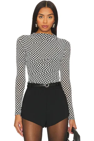 ENZA COSTA Mesh Long Sleeve Twist Top