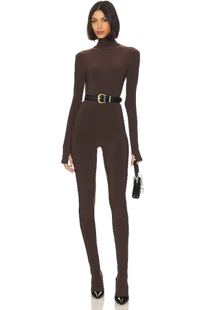 Norma Kamali Slim Fit Turtle Catsuit With Footsie