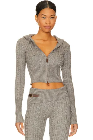 Frankies Bikinis Aimee Cable Knit Hoodie