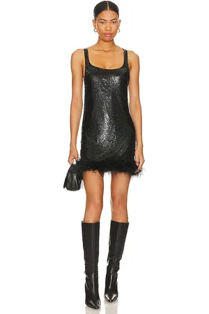 h:ours Chainmail Feather Mini Dress