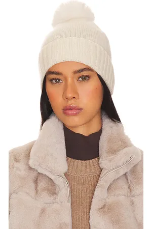 Hat Attack Cashmere Cuff Slouchy Beanie With Faux Pom