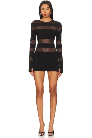 Norma Kamali Spliced Long Sleeve Pickleball Dress