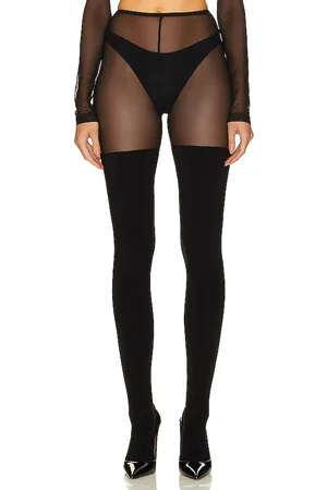 Norma Kamali Thigh High Spliced Legging With Footsie