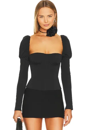 WeWoreWhat Long Sleeve Corset Top