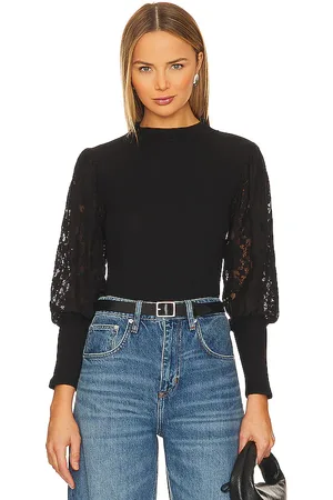 Bobi Lace Long Sleeve Sweater