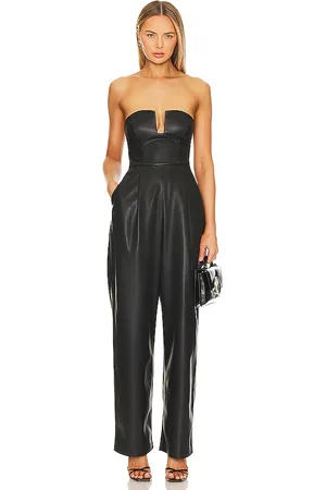 Susana Monaco Faux Leather Jumpsuit