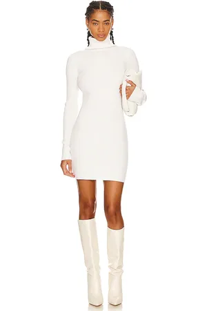 ENZA COSTA Rib Turtleneck Sweater Dress