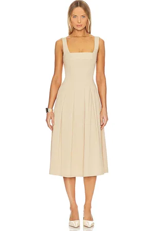 WeWoreWhat Corset Pleated Midi Dress