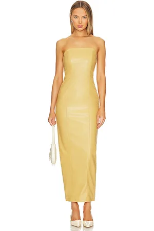 Camila Coelho Bruna Faux Leather Maxi Dress