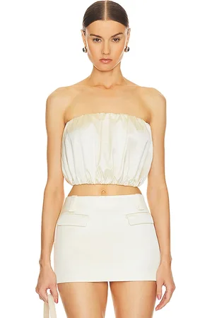 Helsa Heavy Satin Bubble Top