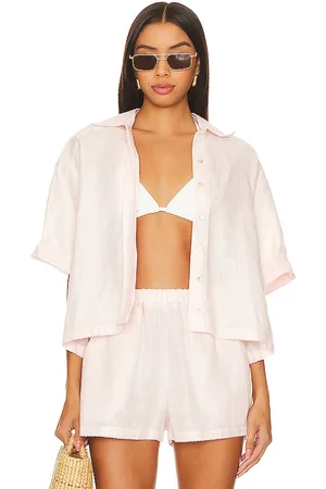 PQ Scalloped Linen Top